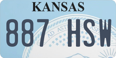 KS license plate 887HSW