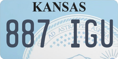 KS license plate 887IGU