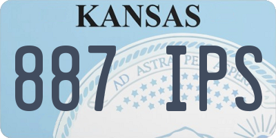 KS license plate 887IPS