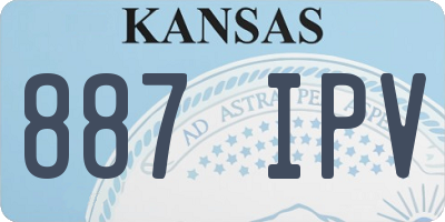 KS license plate 887IPV