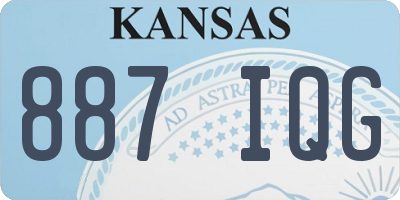 KS license plate 887IQG