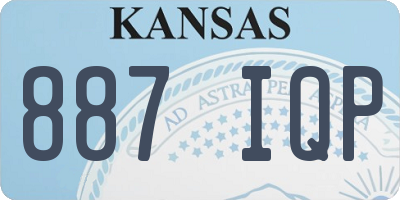 KS license plate 887IQP