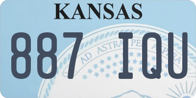 KS license plate 887IQU