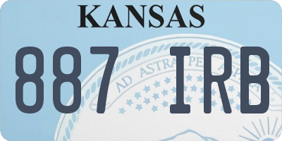 KS license plate 887IRB