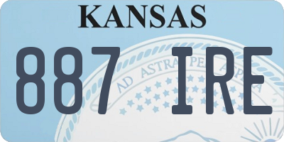 KS license plate 887IRE