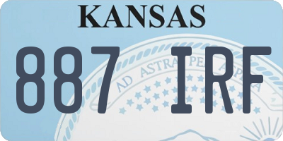 KS license plate 887IRF