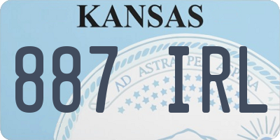 KS license plate 887IRL