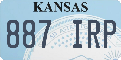 KS license plate 887IRP