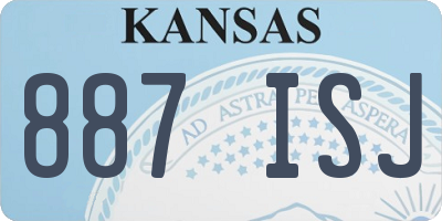 KS license plate 887ISJ
