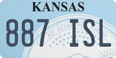 KS license plate 887ISL