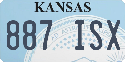 KS license plate 887ISX