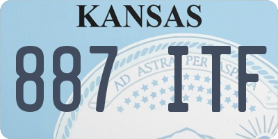 KS license plate 887ITF