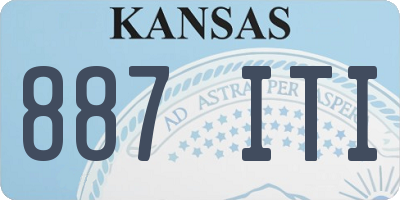 KS license plate 887ITI