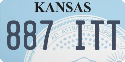 KS license plate 887ITT