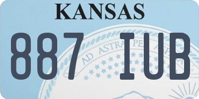 KS license plate 887IUB