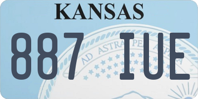 KS license plate 887IUE