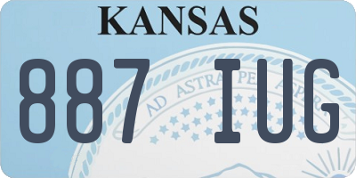 KS license plate 887IUG