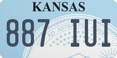 KS license plate 887IUI