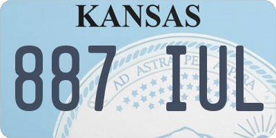 KS license plate 887IUL
