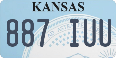 KS license plate 887IUU