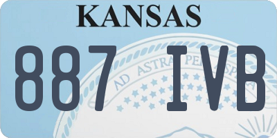 KS license plate 887IVB