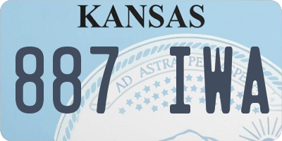 KS license plate 887IWA