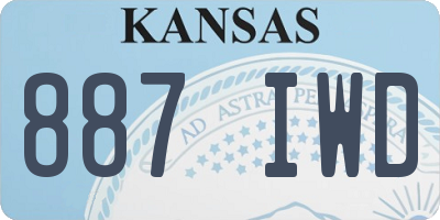 KS license plate 887IWD