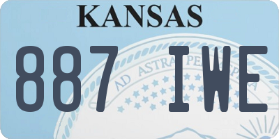 KS license plate 887IWE