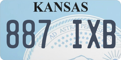 KS license plate 887IXB