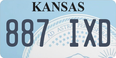 KS license plate 887IXD