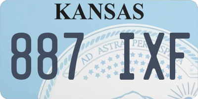 KS license plate 887IXF