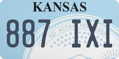 KS license plate 887IXI