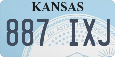 KS license plate 887IXJ