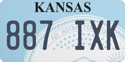 KS license plate 887IXK
