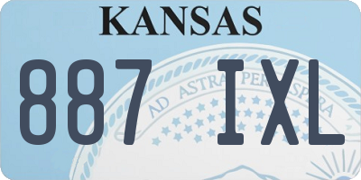 KS license plate 887IXL