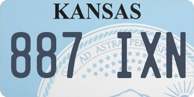 KS license plate 887IXN