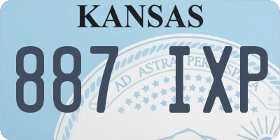 KS license plate 887IXP