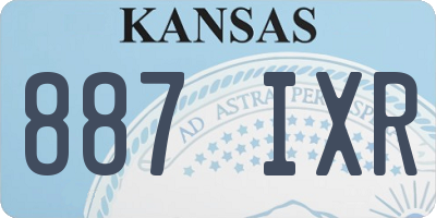 KS license plate 887IXR