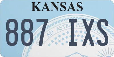KS license plate 887IXS