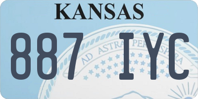 KS license plate 887IYC