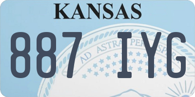 KS license plate 887IYG