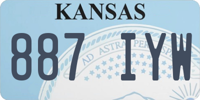 KS license plate 887IYW