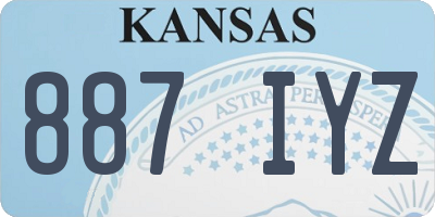 KS license plate 887IYZ