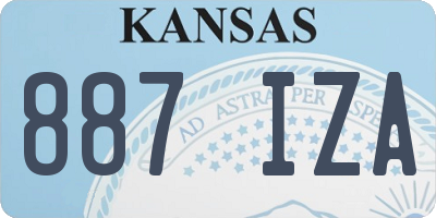 KS license plate 887IZA