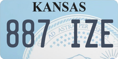 KS license plate 887IZE