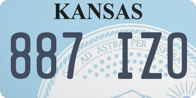 KS license plate 887IZO