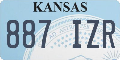 KS license plate 887IZR