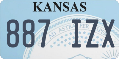 KS license plate 887IZX