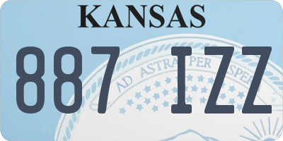 KS license plate 887IZZ