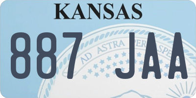 KS license plate 887JAA